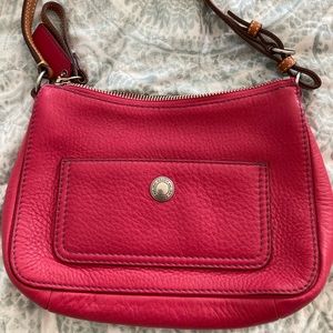 Pink Coach leather handbag